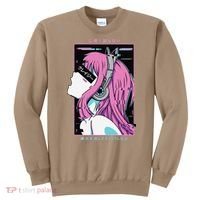 Aesthetic Vaporwave Crazy Waifu Anime Girl Sweatshirt thumb 0