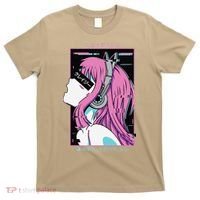 Aesthetic Vaporwave Crazy Waifu Anime Girl T-Shirt thumb 0