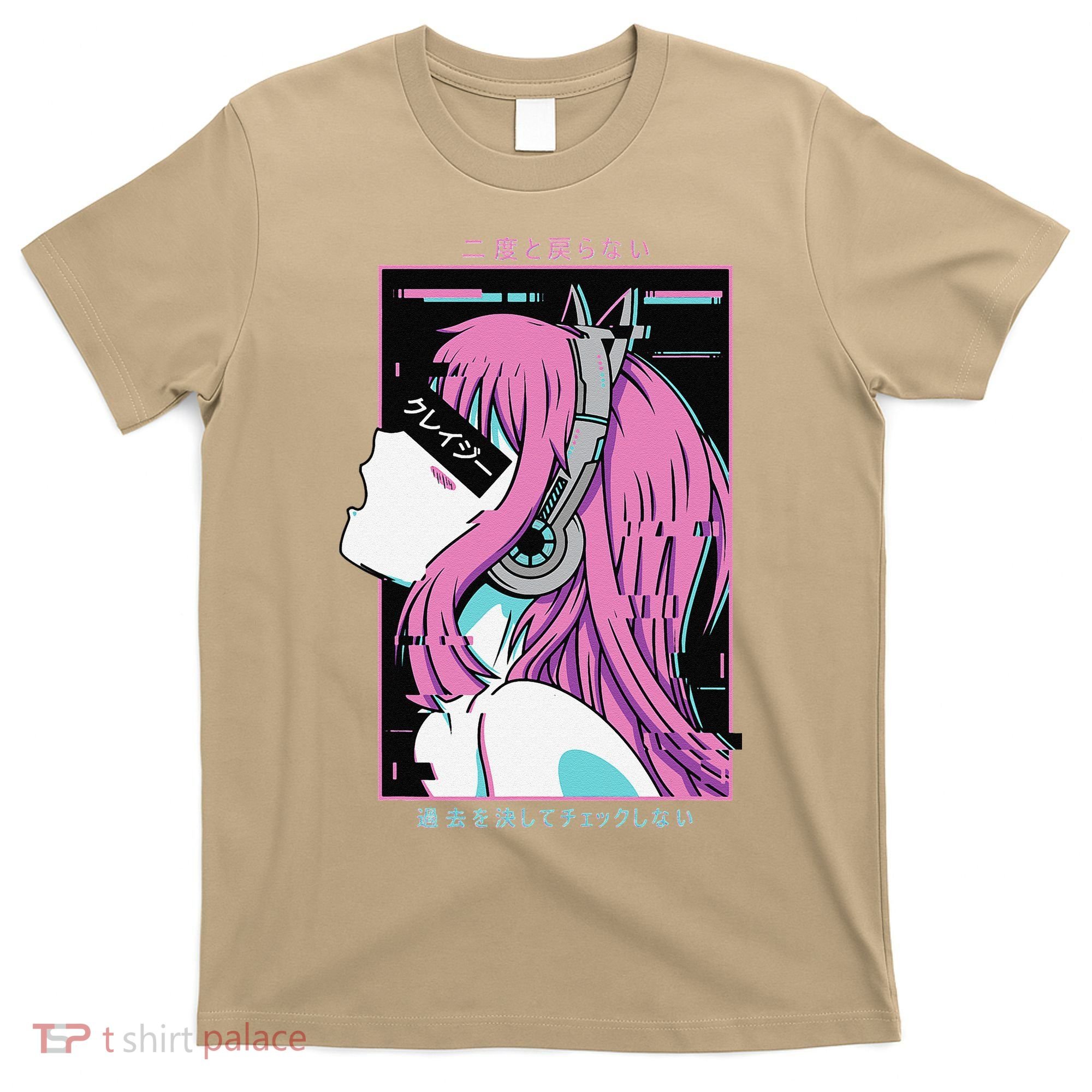 Aesthetic Vaporwave Crazy Waifu Anime Girl T-Shirt