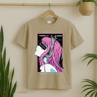 Aesthetic Vaporwave Crazy Waifu Anime Girl T-Shirt thumb 2