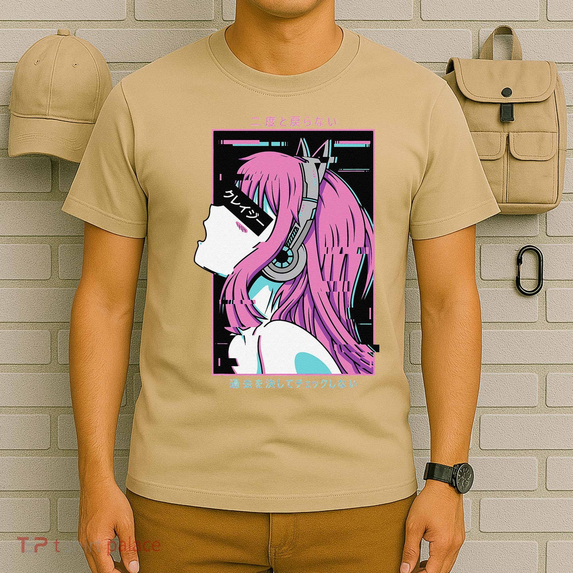 Aesthetic Vaporwave Crazy Waifu Anime Girl T-Shirt