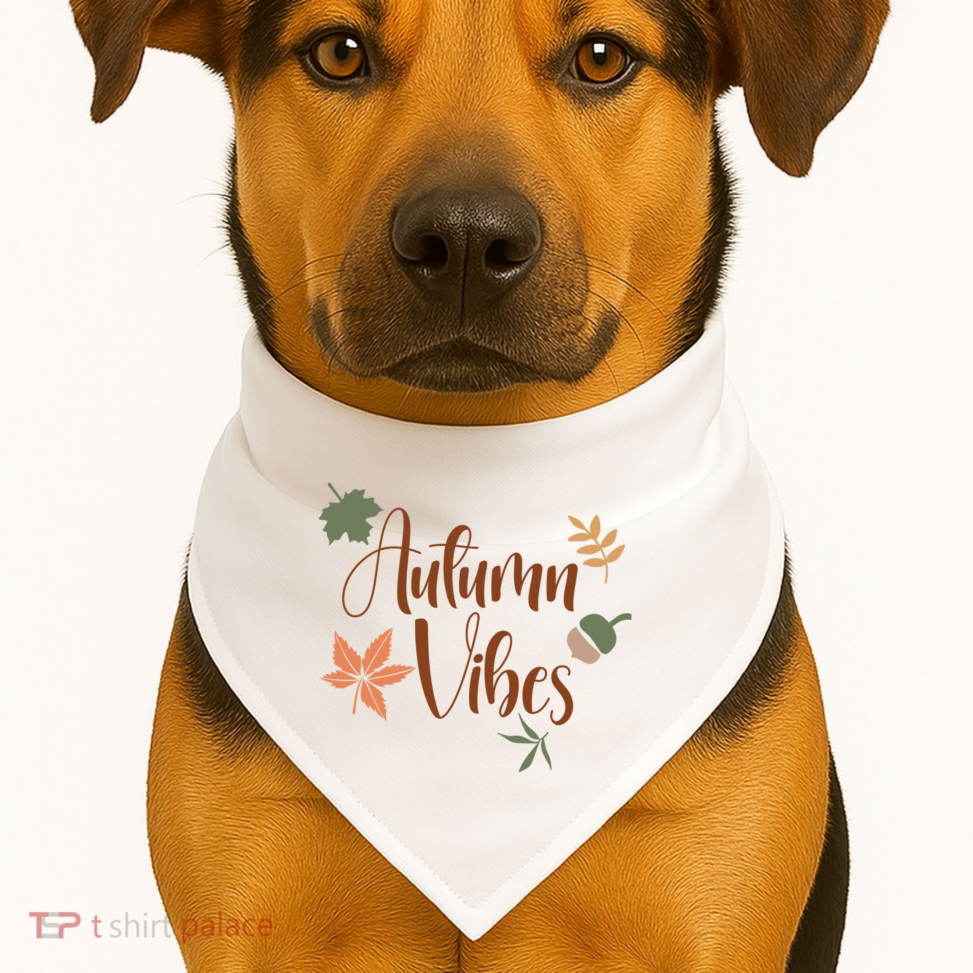 Autumn Vibes Cozy USA-Made Doggie Bandana