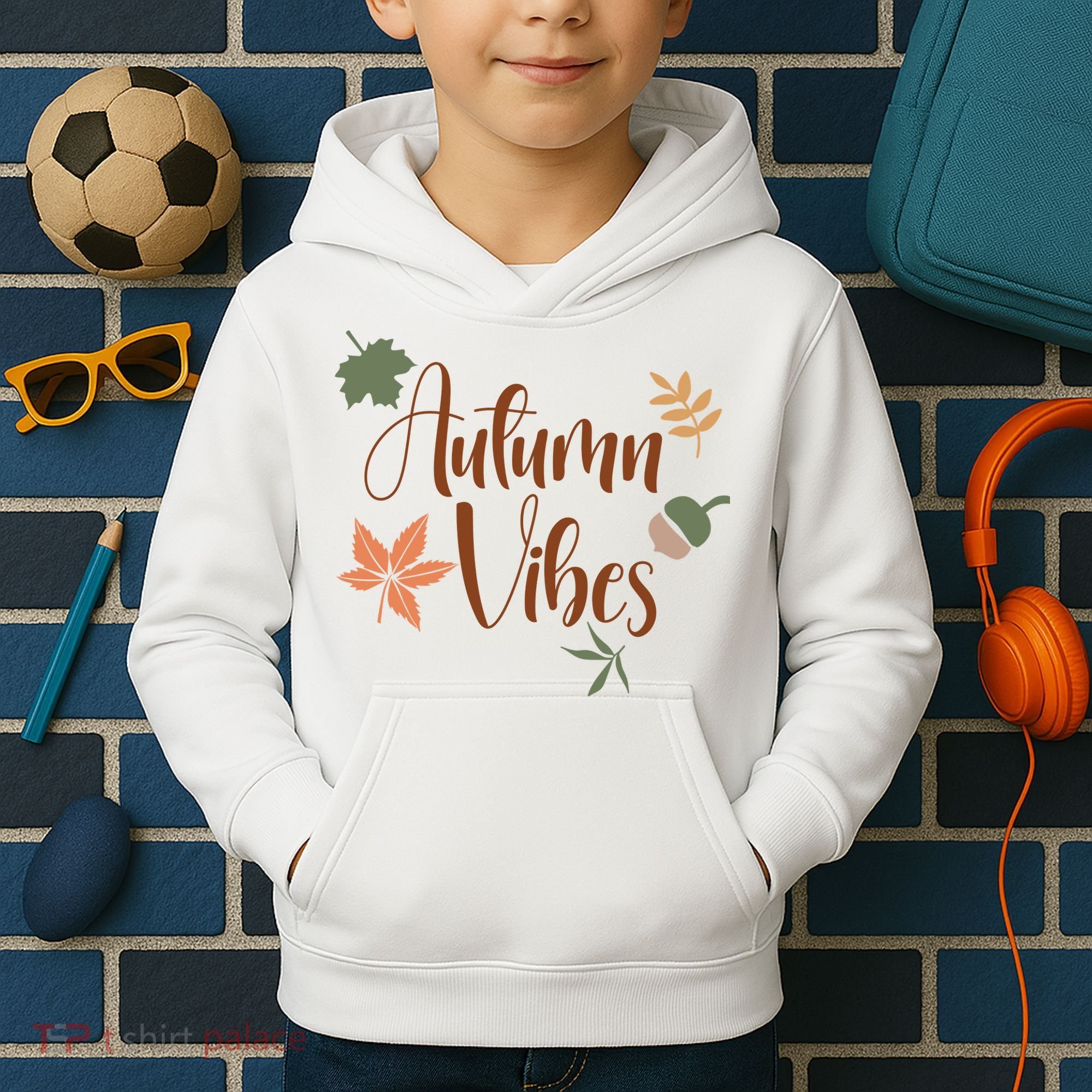 Autumn Vibes Cozy Kids Hoodie