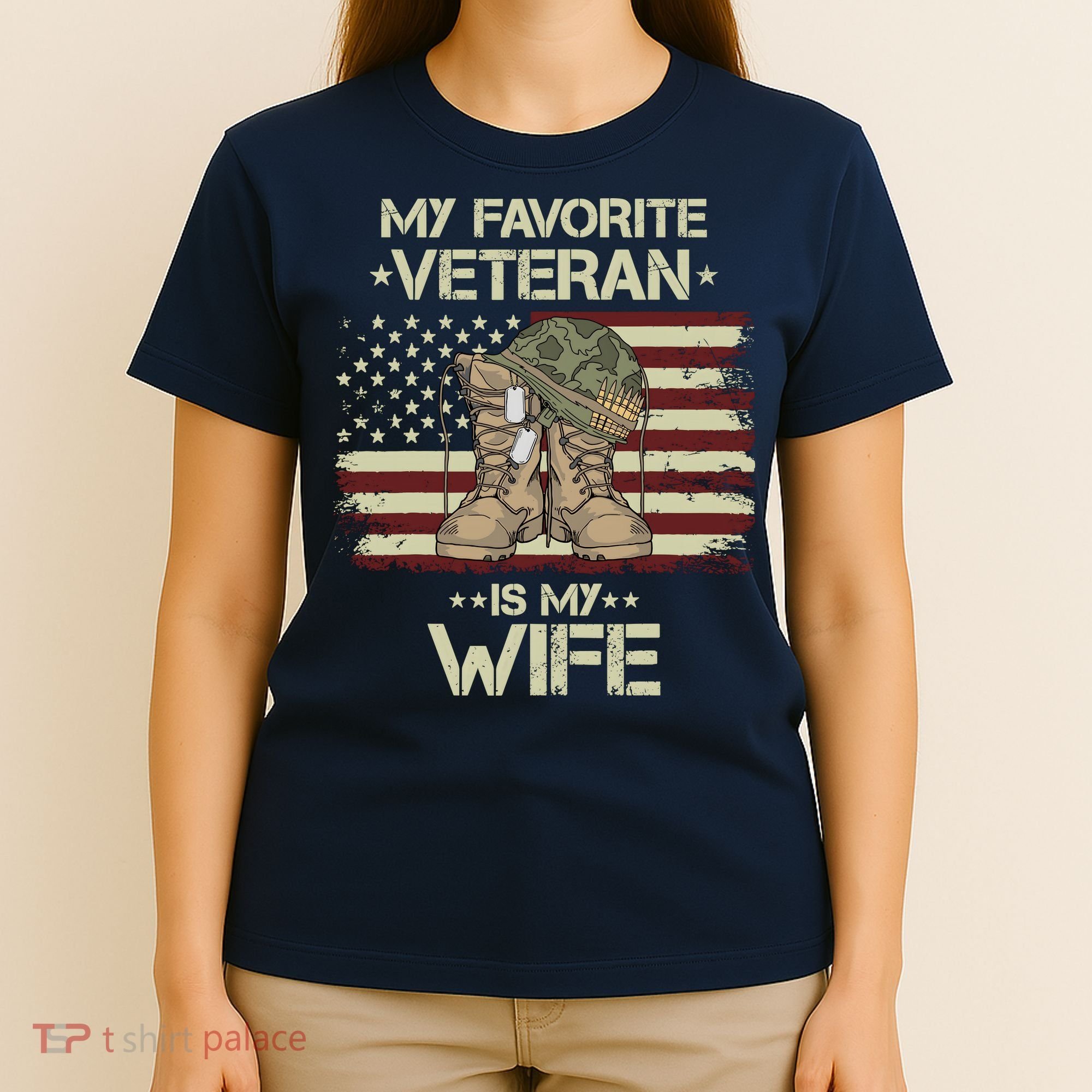 Army Veterans Day My Favorite Veteran Is My Wife T-Shirt