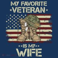 Army Veterans Day My Favorite Veteran Is My Wife Women's Hoodie thumb 2