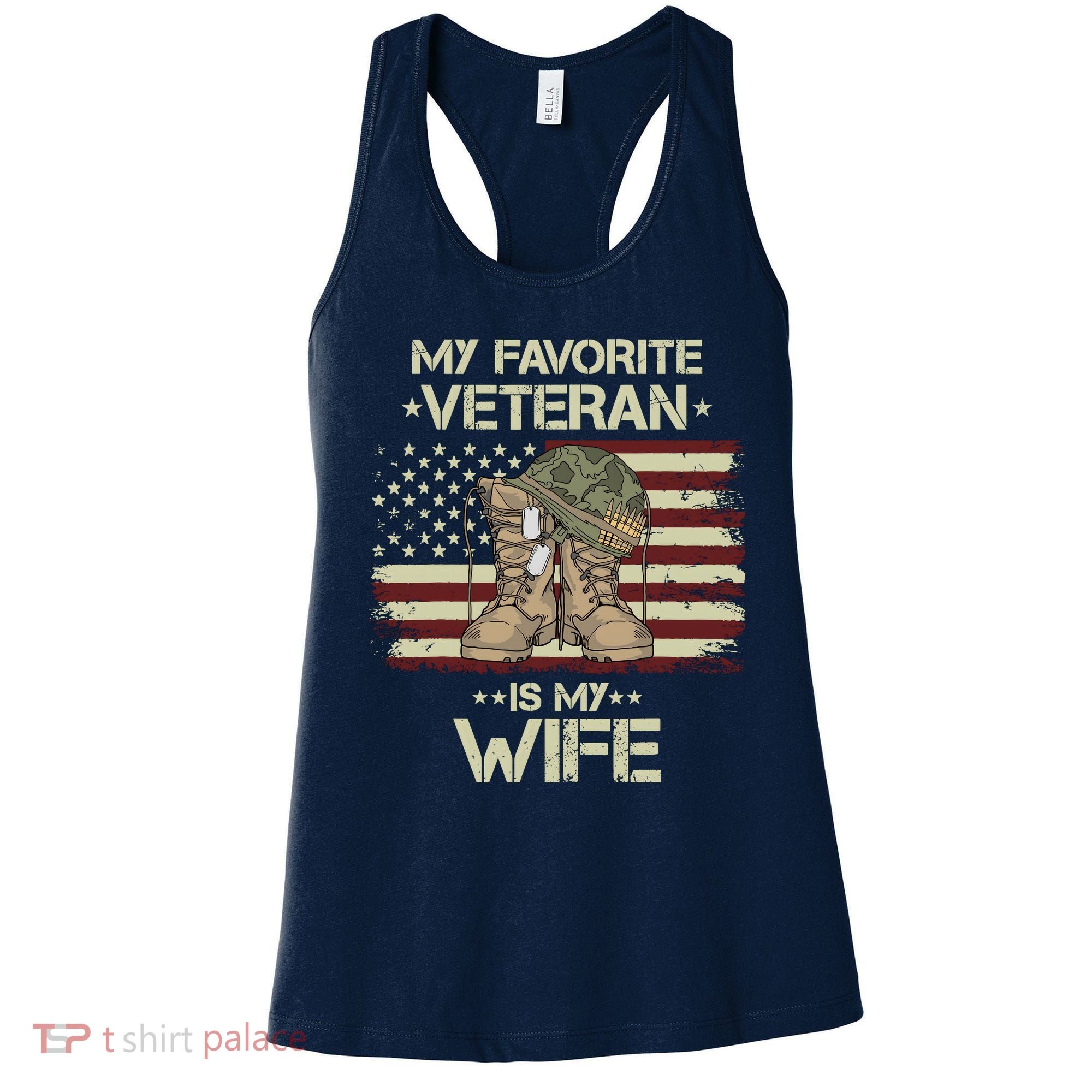 Army Veterans Day My Favorite Veteran Is My Wife Women's Tank Top