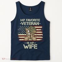 Army Veterans Day My Favorite Veteran Is My Wife Tank Top thumb 2