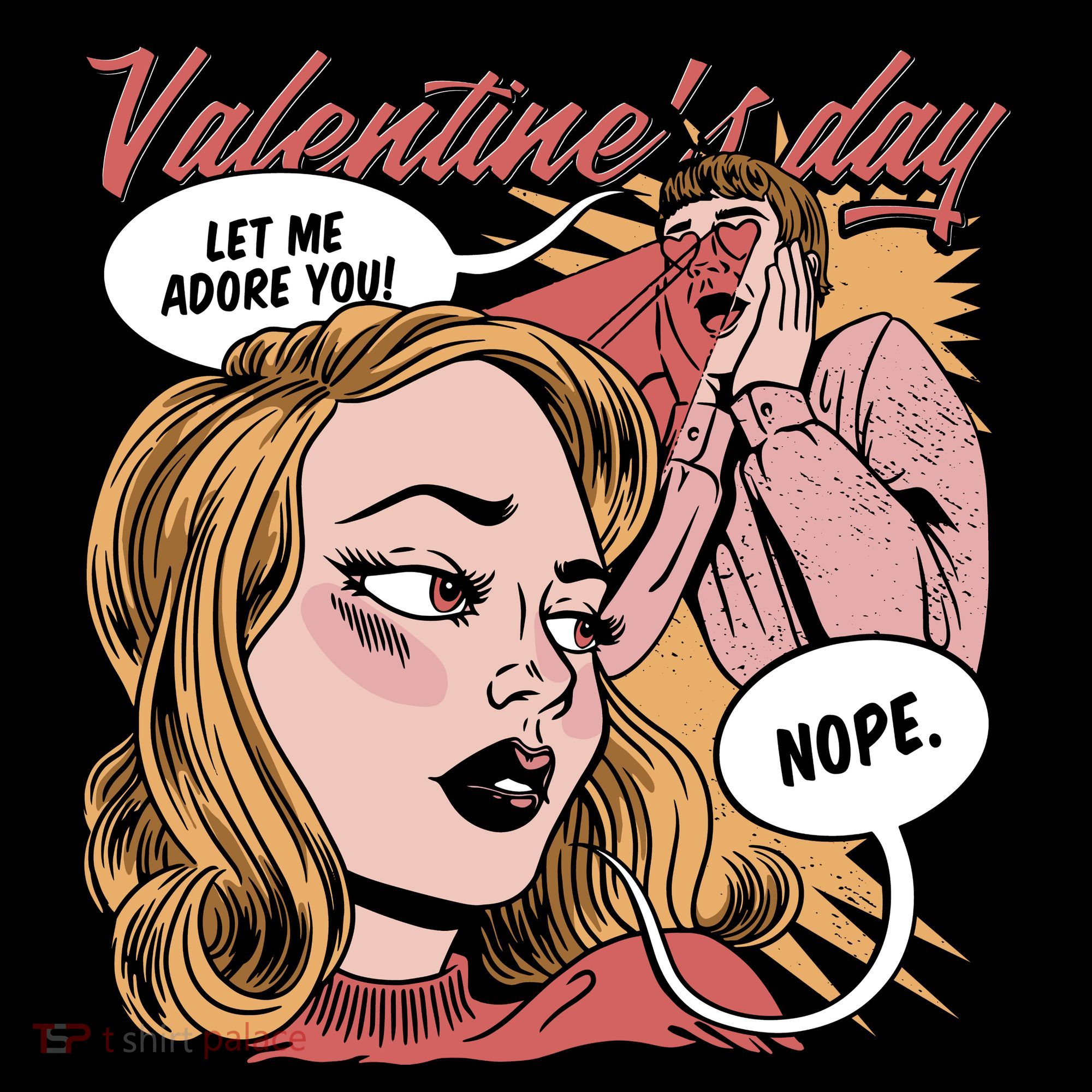 Anti Valentines Day Feminist Comic Coaster