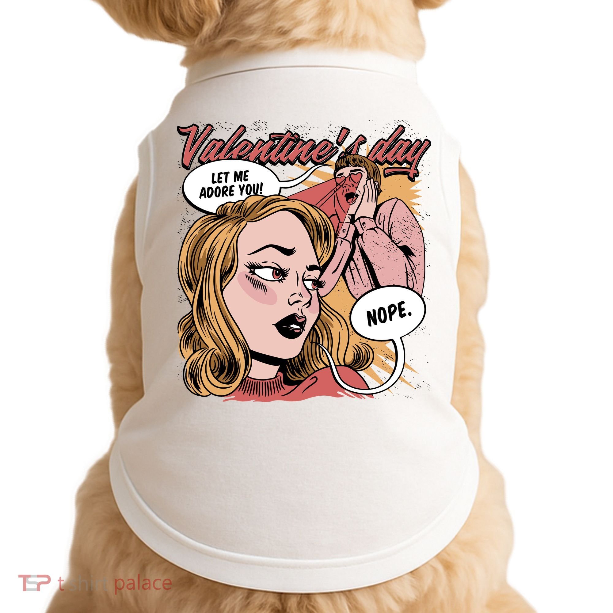Anti Valentines Day Feminist Comic Doggie Tank