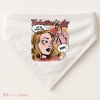 Anti Valentines Day Feminist Comic USA-Made Doggie Bandana thumb 0
