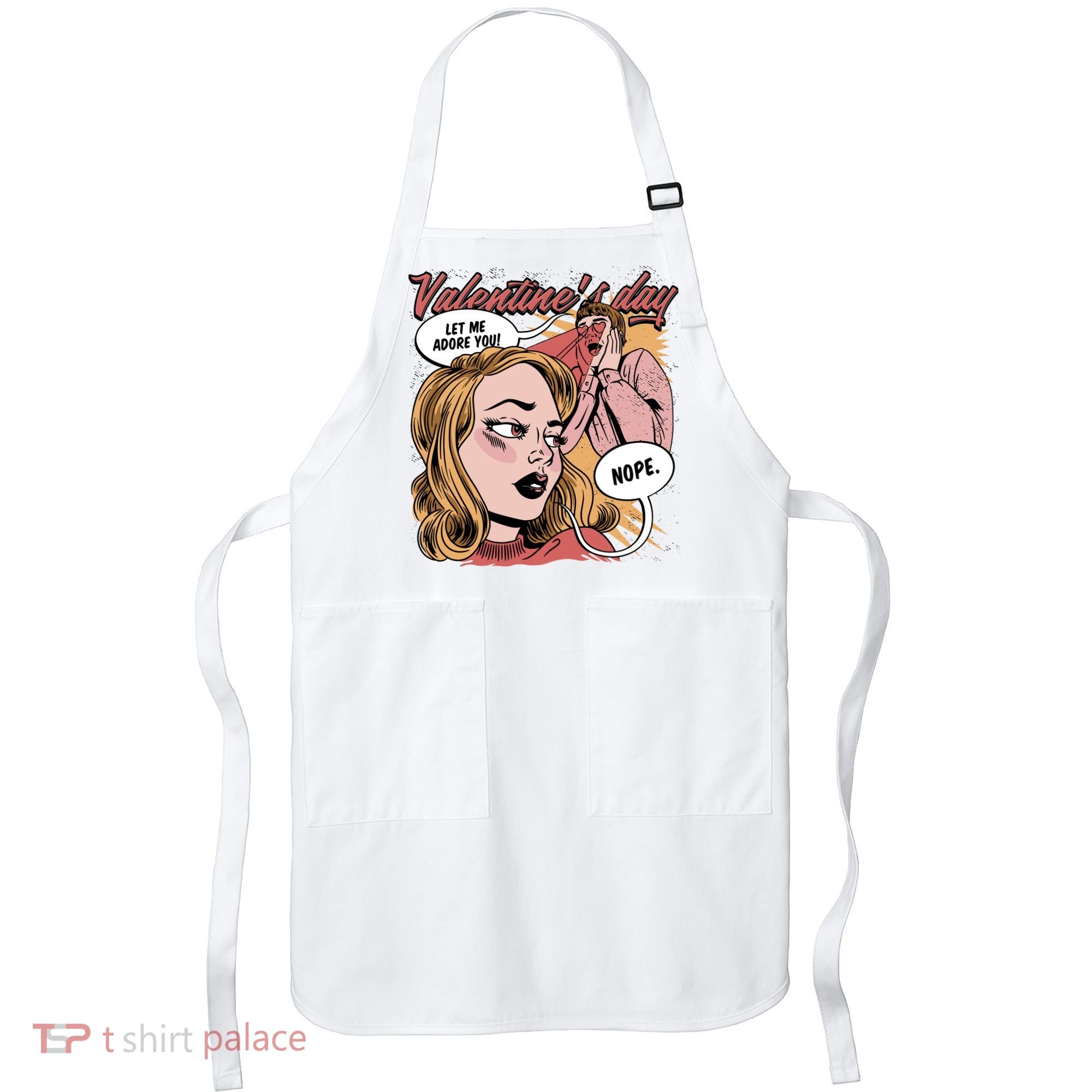 Anti Valentines Day Feminist Comic Apron
