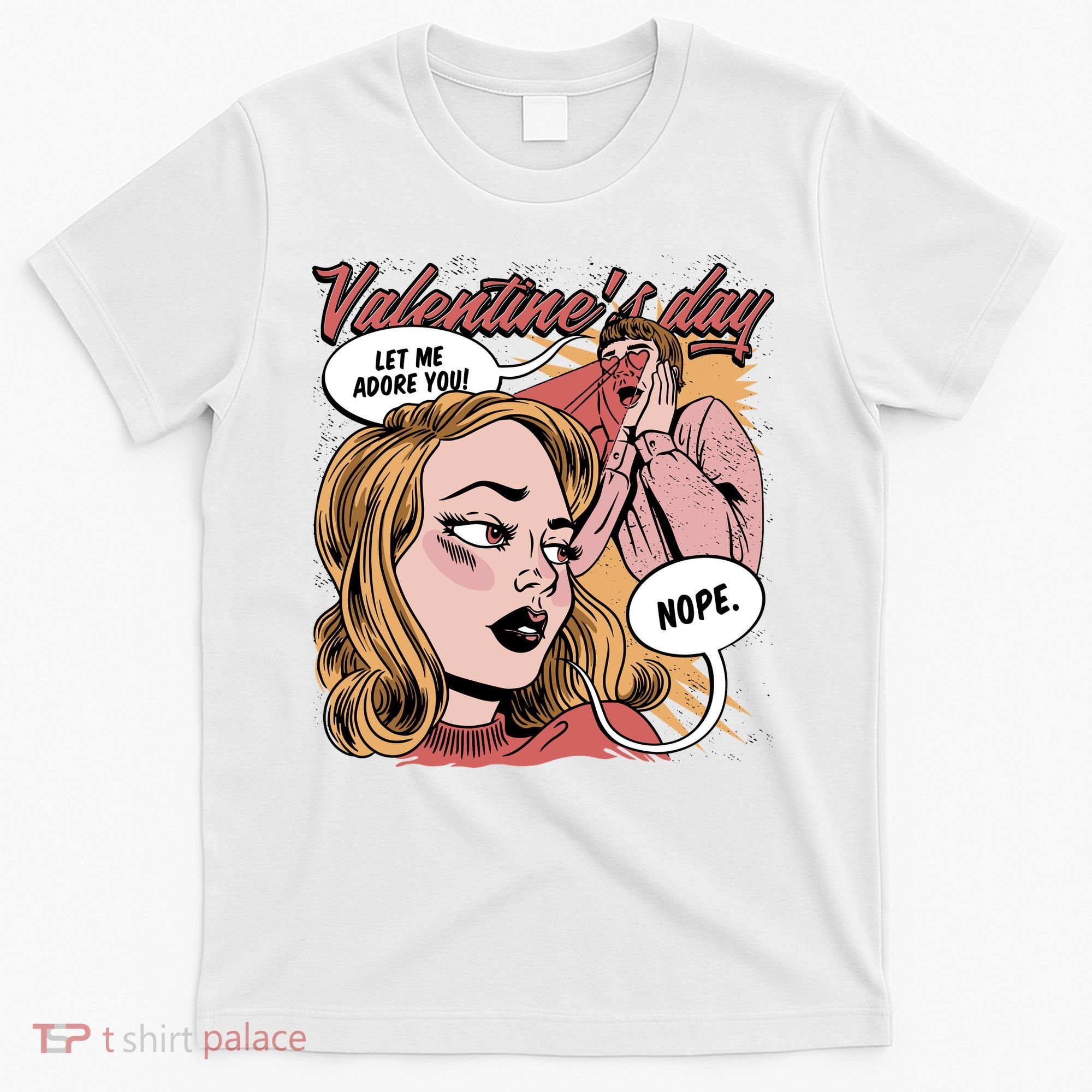 Anti Valentines Day Feminist Comic T-Shirt