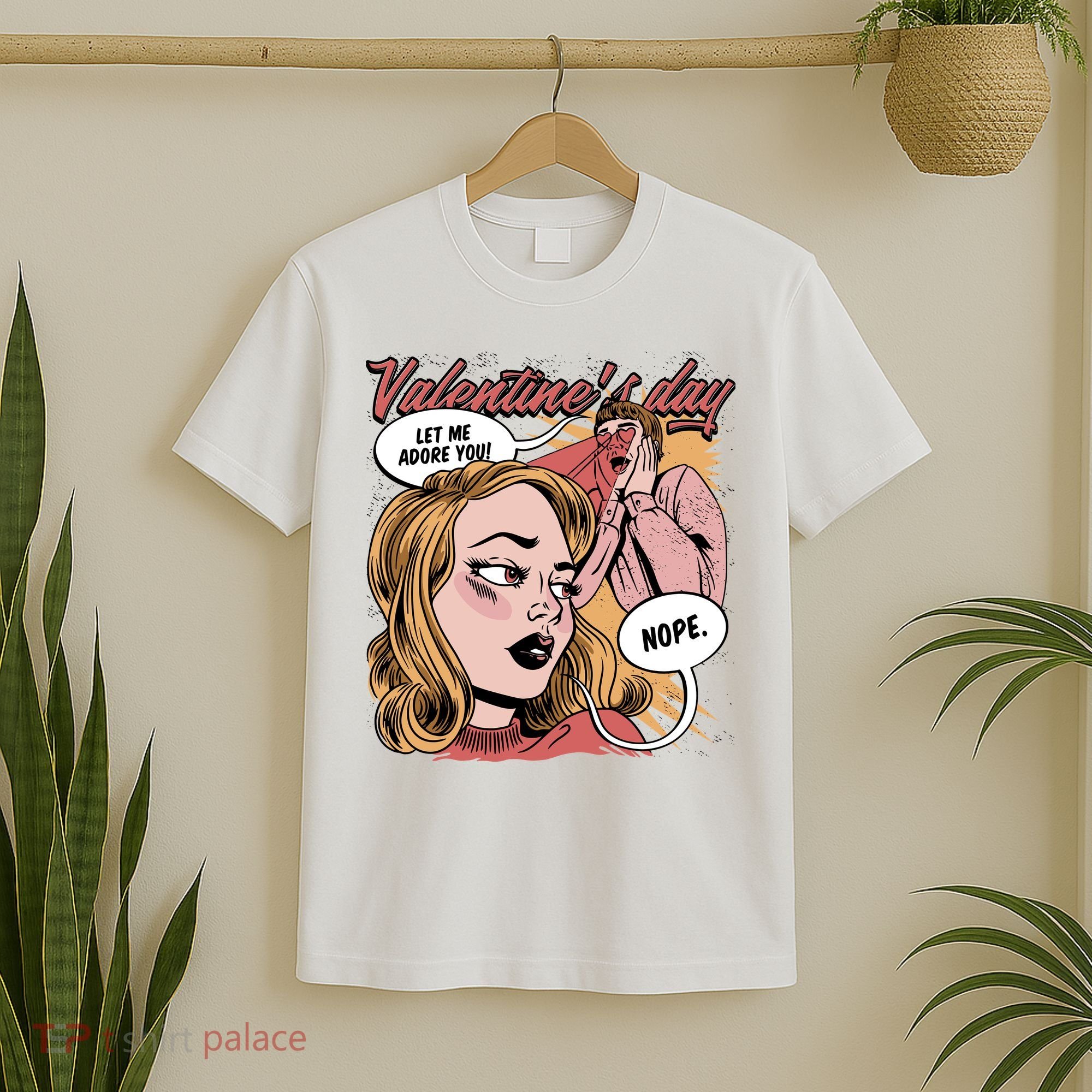 Anti Valentines Day Feminist Comic T-Shirt