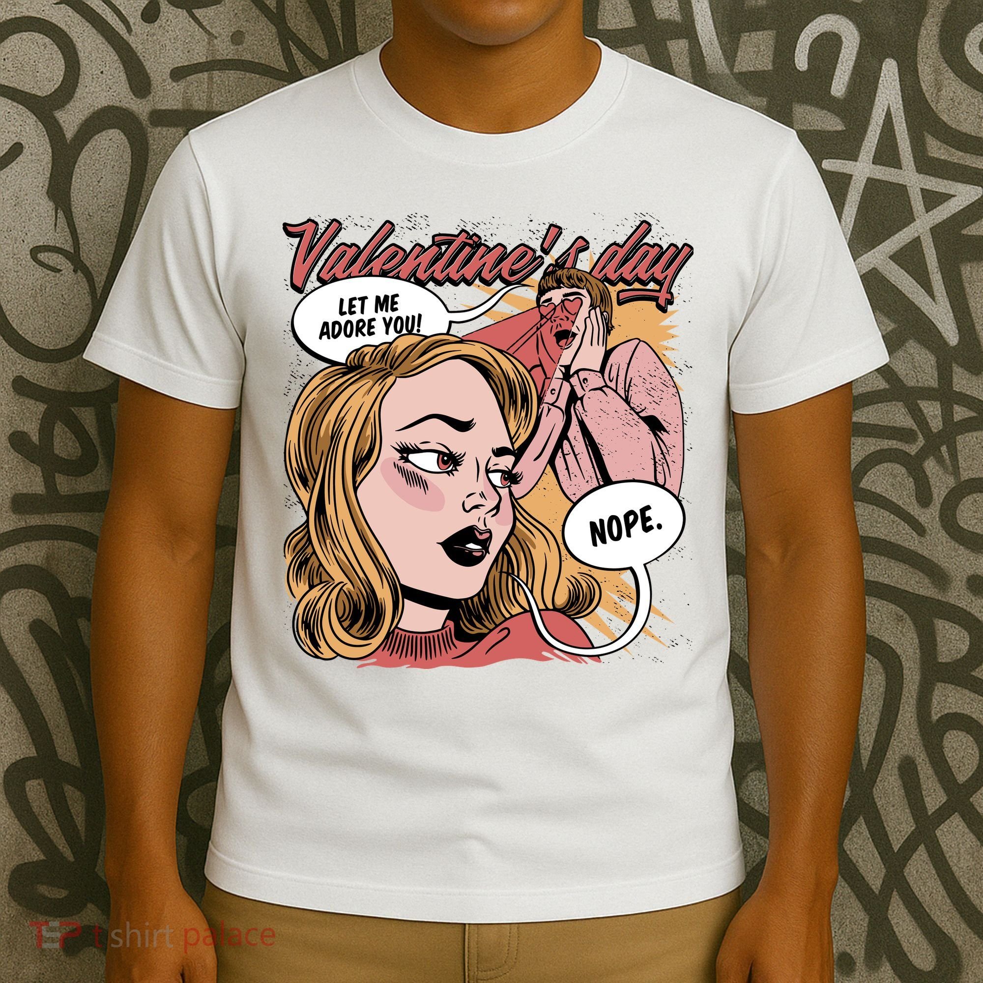 Anti Valentines Day Feminist Comic T-Shirt