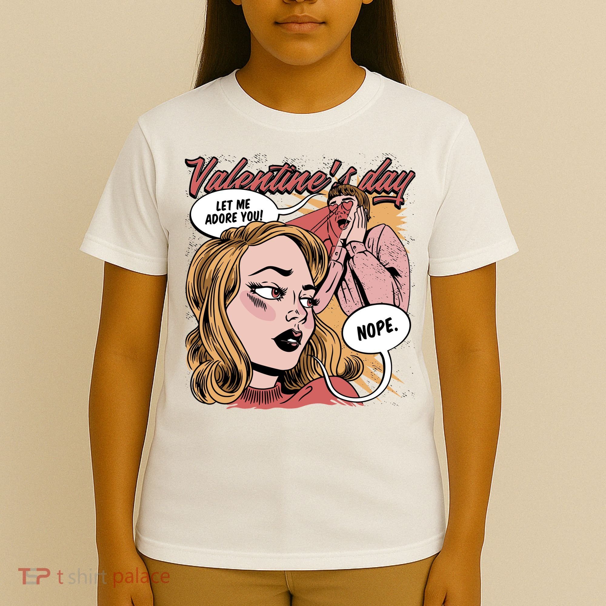 Anti Valentines Day Feminist Comic T-Shirt