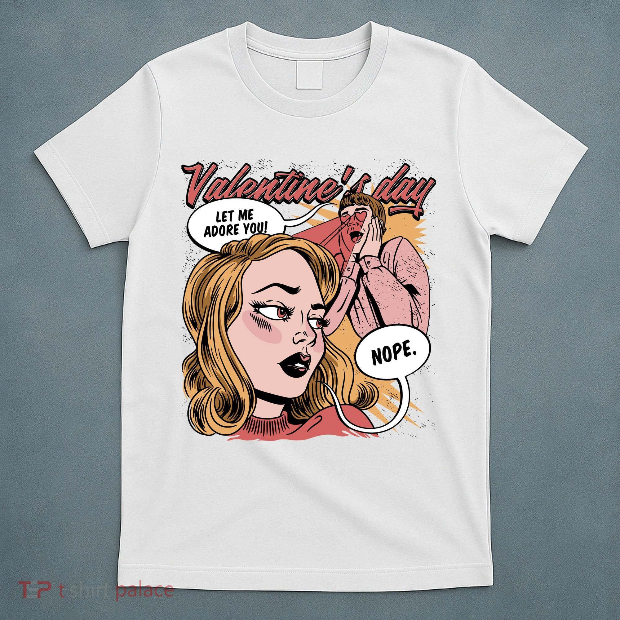 Anti Valentines Day Feminist Comic T-Shirt