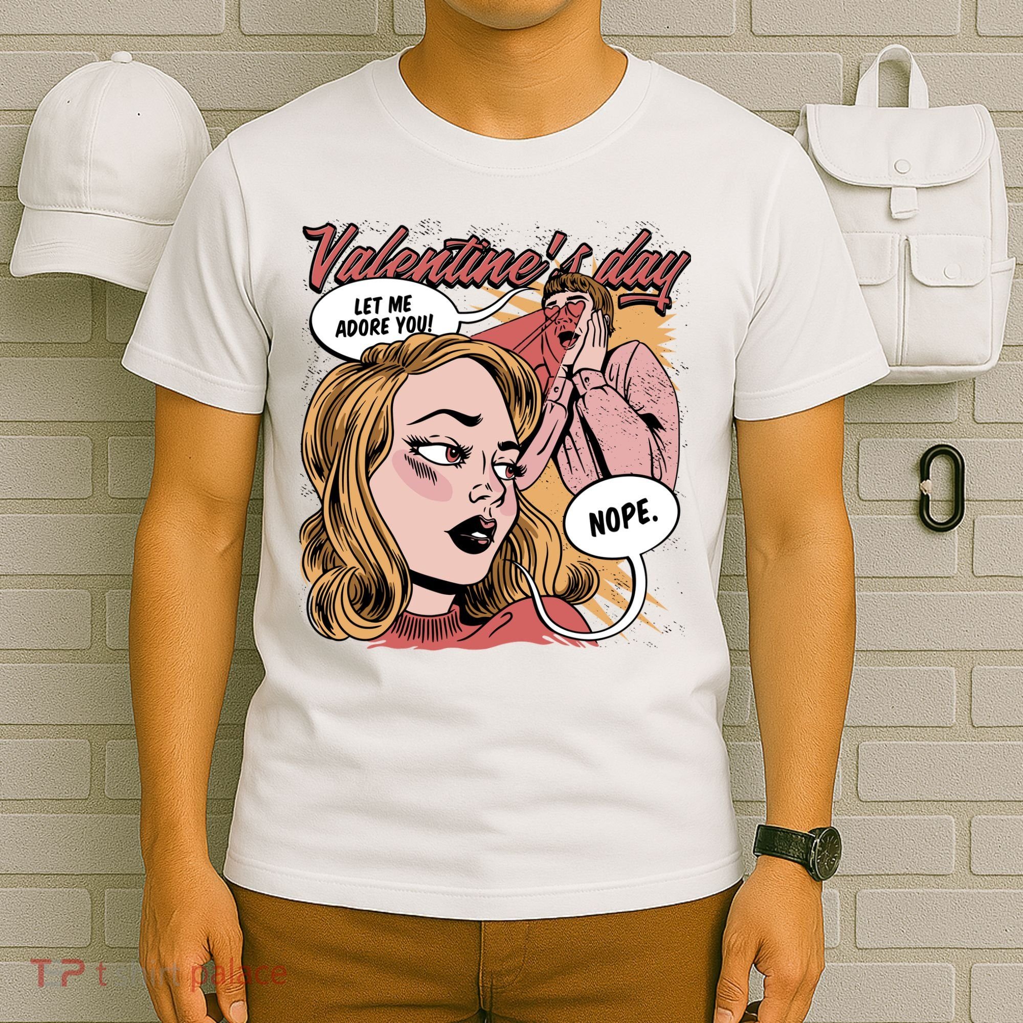 Anti Valentines Day Feminist Comic T-Shirt
