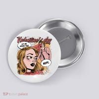 Anti Valentines Day Feminist Comic Button thumb 0