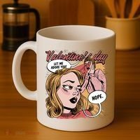 Anti Valentines Day Feminist Comic Coffee Mug thumb 4