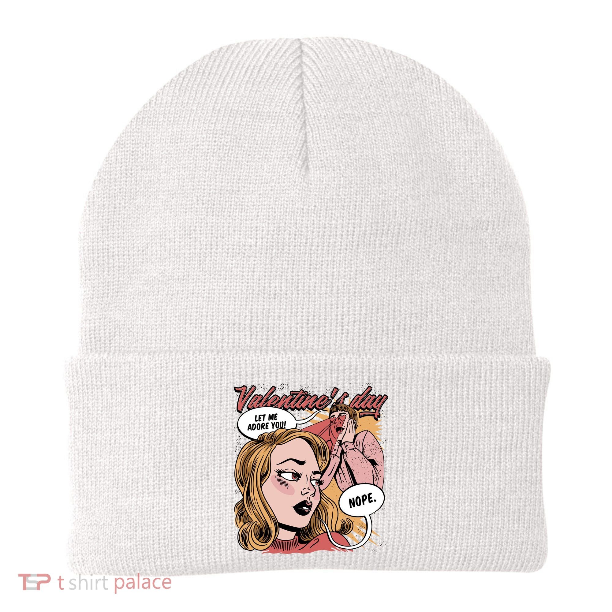 Anti Valentines Day Feminist Comic Beanie