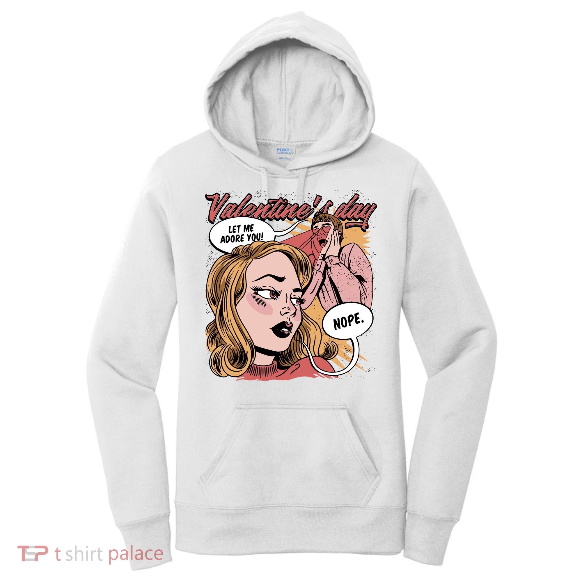 Anti Valentines Day Feminist Comic Women's Hoodie