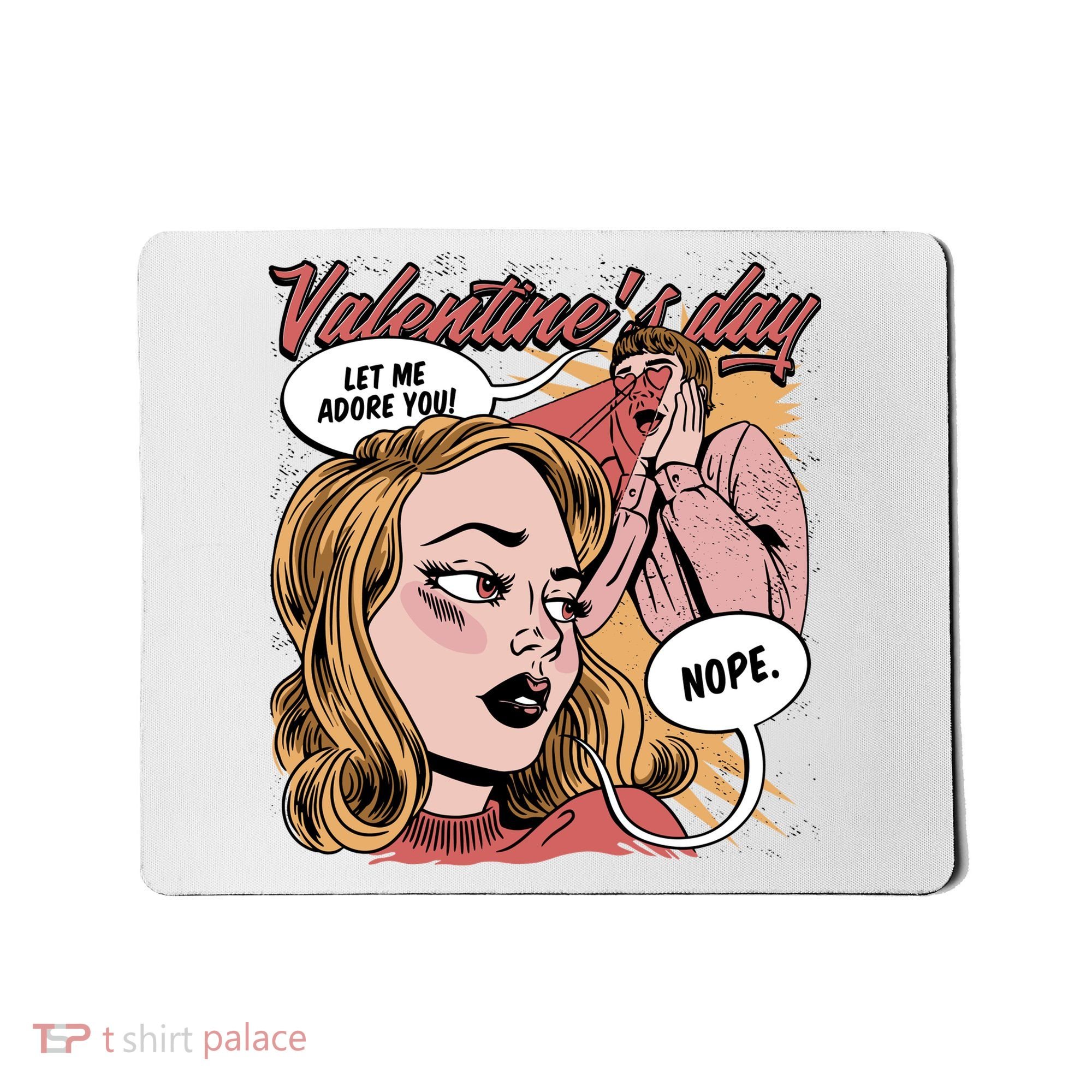 Anti Valentines Day Feminist Comic Mousepad