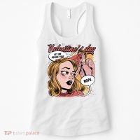 Anti Valentines Day Feminist Comic Women's Tank Top thumb 0