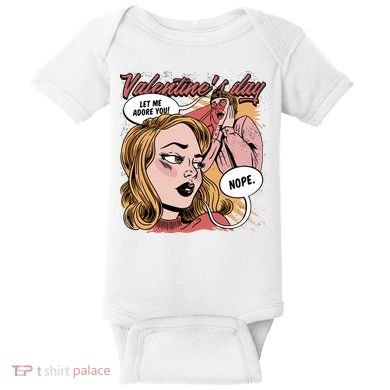 Anti Valentines Day Feminist Comic Baby Bodysuit