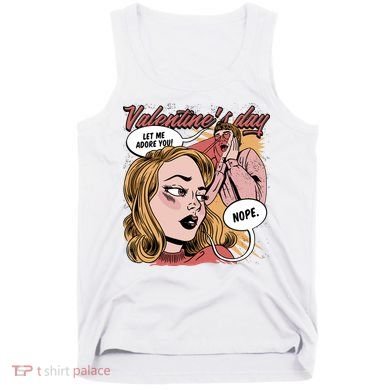 Anti Valentines Day Feminist Comic Tank Top
