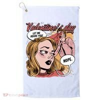 Anti Valentines Day Feminist Comic Golf Towel thumb 0