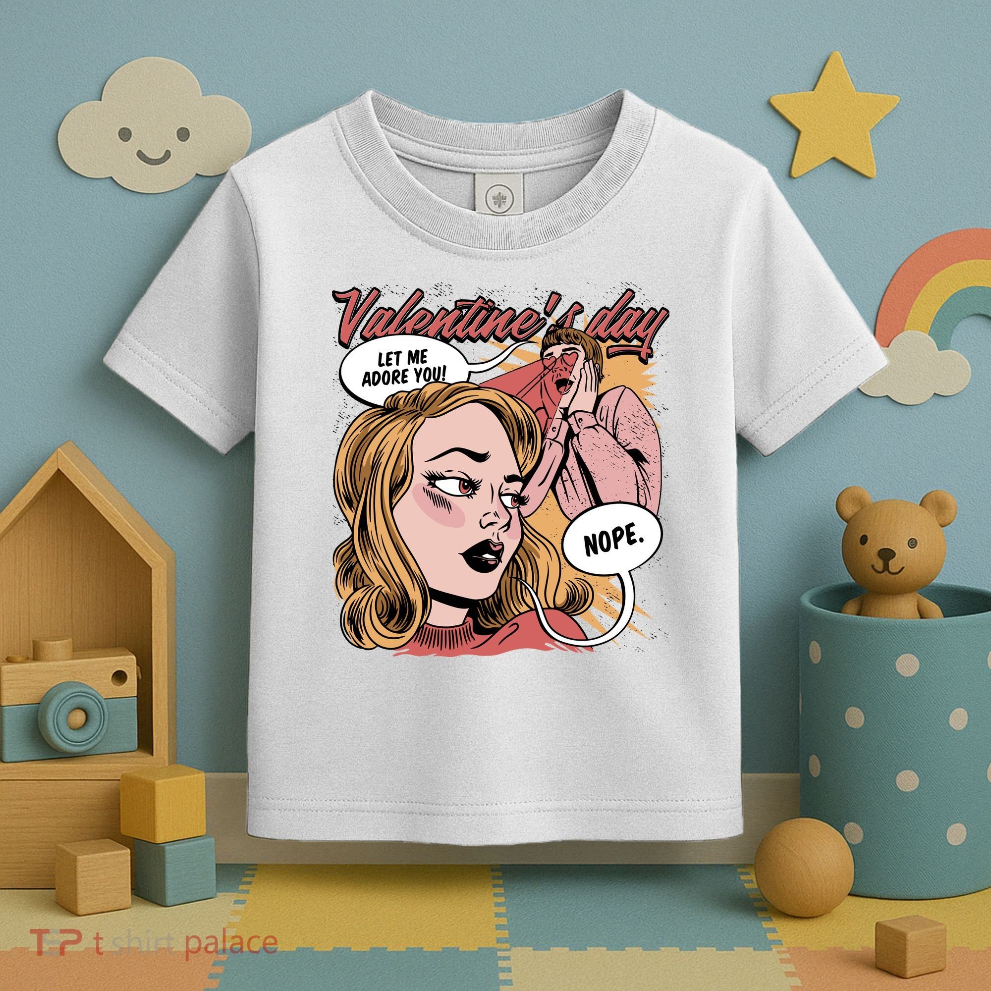 Anti Valentines Day Feminist Comic Toddler T-Shirt
