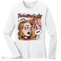 Anti Valentines Day Feminist Comic Women's Long Sleeve Shirt thumb 0