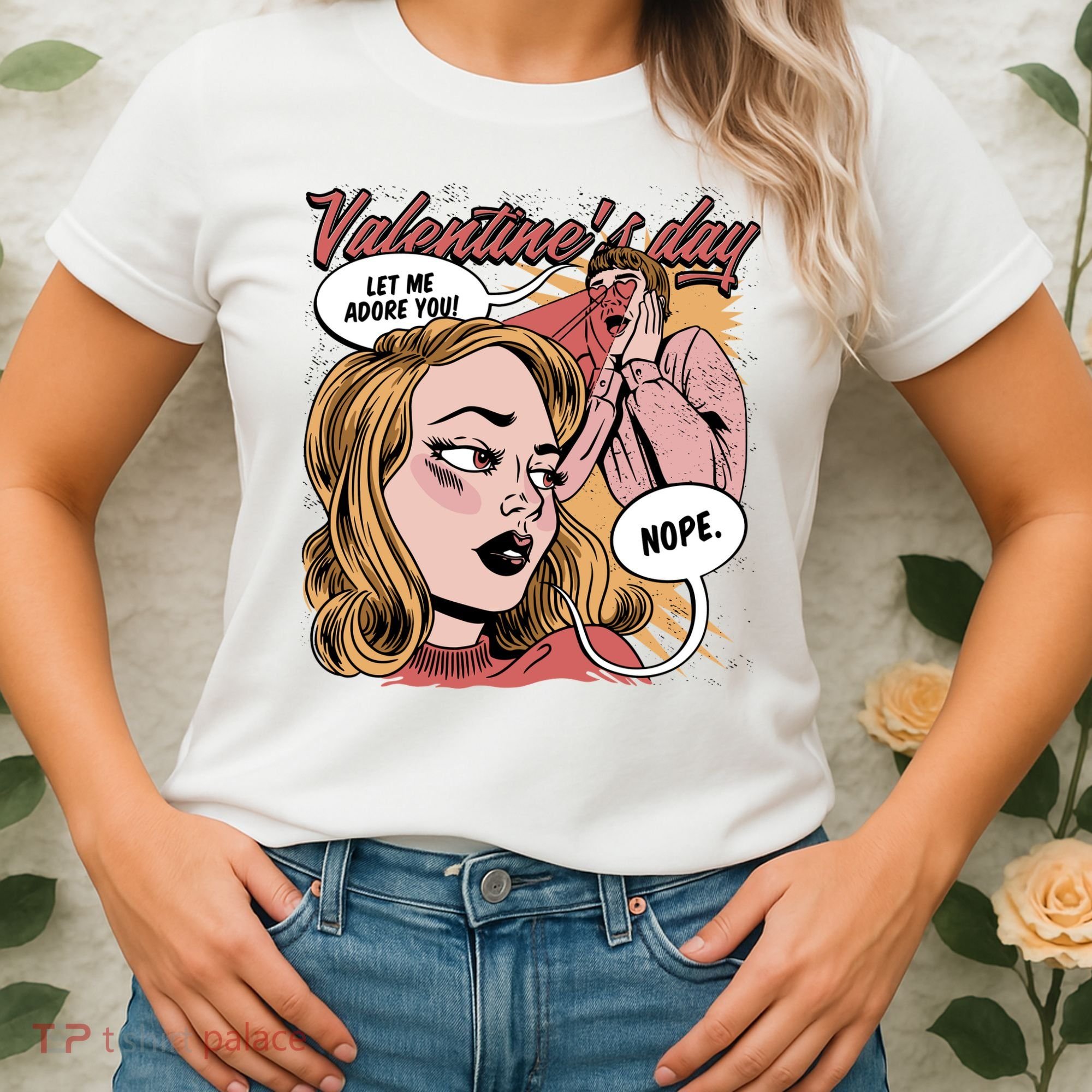 Anti Valentines Day Feminist Comic Women's T-Shirt
