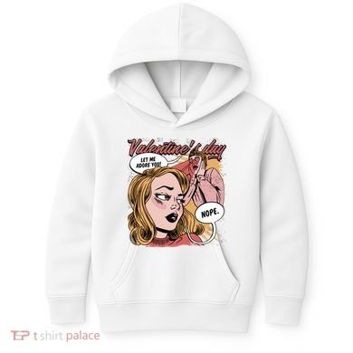 Anti Valentines Day Feminist Comic Kids Hoodie