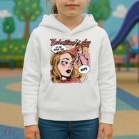 Anti Valentines Day Feminist Comic Kids Hoodie thumb 3