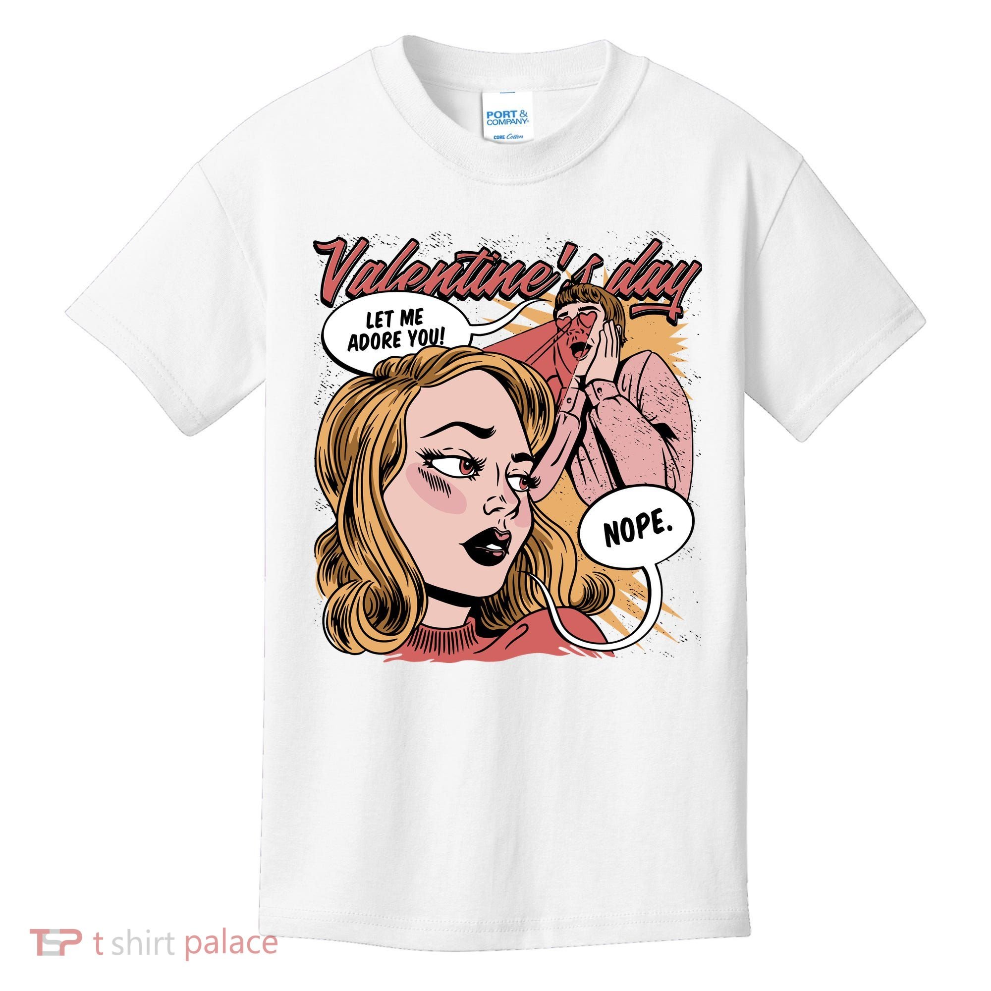 Anti Valentines Day Feminist Comic Kids T-Shirt