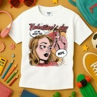 Anti Valentines Day Feminist Comic Kids T-Shirt thumb 3