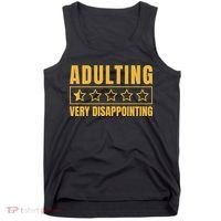 Adulting Very Disappointing Funny Tank Top thumb 0