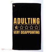 Adulting Very Disappointing Funny Golf Towel thumb 0