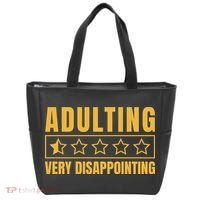 Adulting Very Disappointing Funny Tote Bag thumb 0