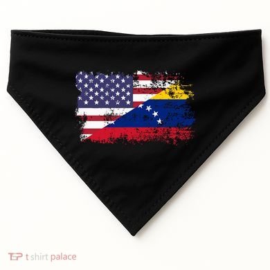 American Venezuela Flag Funny Gift USA-Made Doggie Bandana