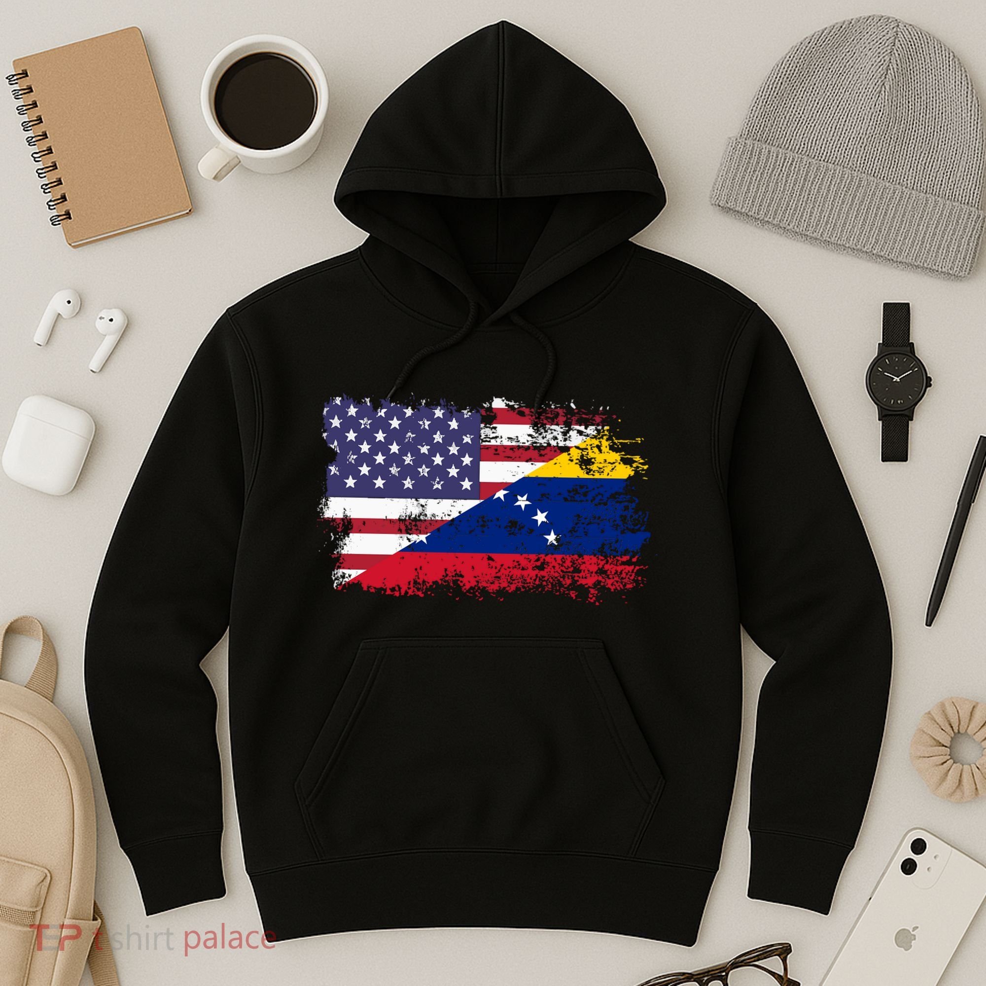 American Venezuela Flag Funny Gift Hoodie