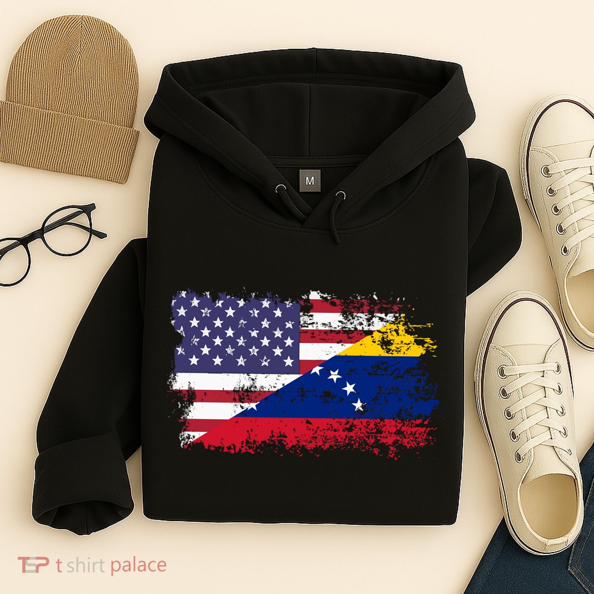 American Venezuela Flag Funny Gift Hoodie