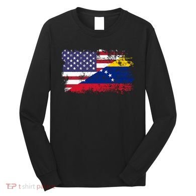 American Venezuela Flag Funny Gift Long Sleeve Shirt