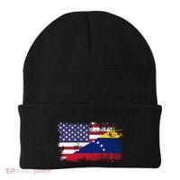 American Venezuela Flag Funny Gift Beanie thumb 0