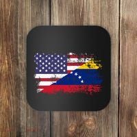 American Venezuela Flag Funny Gift Coaster thumb 0