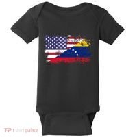 American Venezuela Flag Funny Gift Baby Bodysuit thumb 0