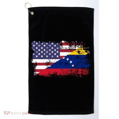 American Venezuela Flag Funny Gift Golf Towel
