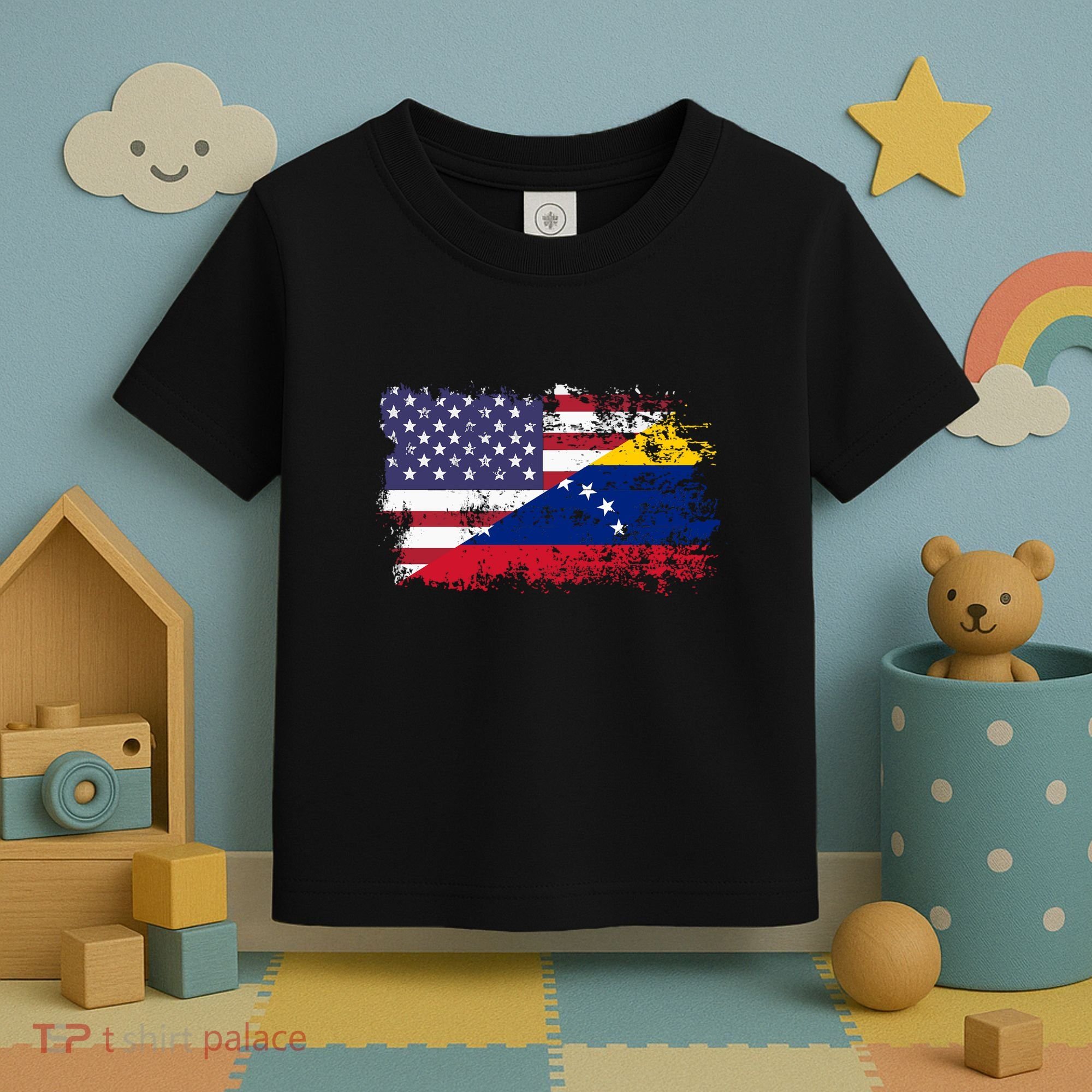 American Venezuela Flag Funny Gift Toddler T-Shirt