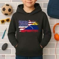 American Venezuela Flag Funny Gift Kids Hoodie thumb 2